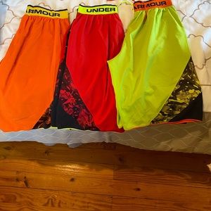 UNDER ARMOR MENS NFL COMBINE SHORTS LOT OF 3